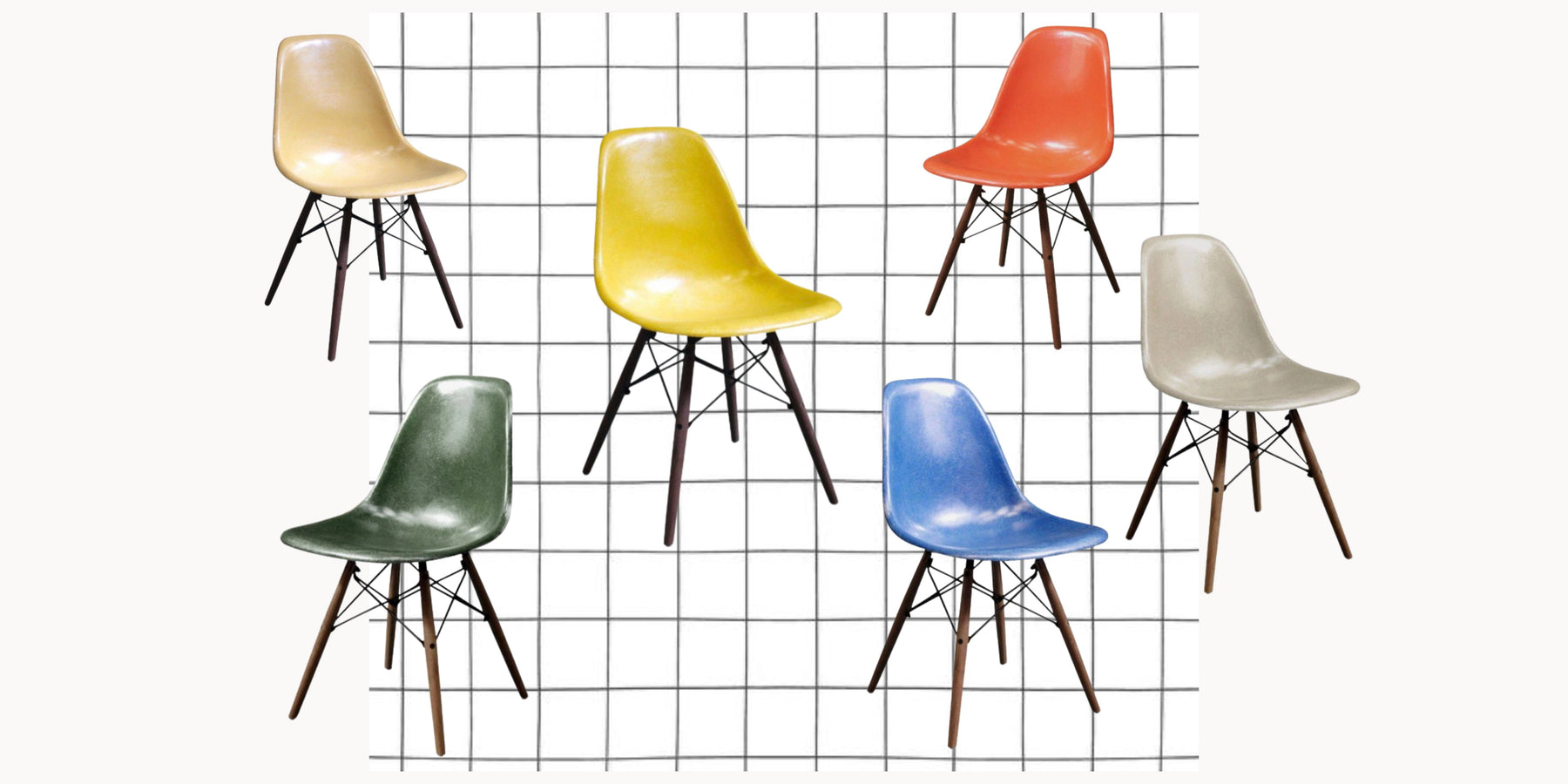 Chaises Eames DSW vintage - Herman Miller