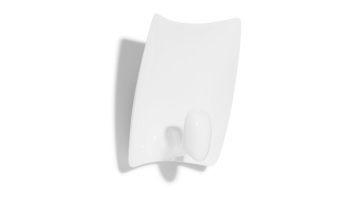 Applique Valor.S de Philippe Starck - Cassina-vue de trois quarts, céramique blanche brillante-Cassina