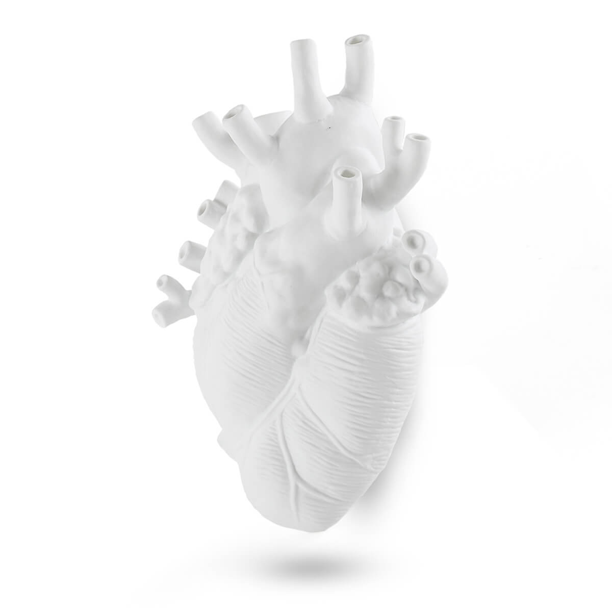 Vase coeur Love In Bloom Giant blanc de Marcantonio - Seletti-cœur blanc de dos, paroi bombée-Seletti