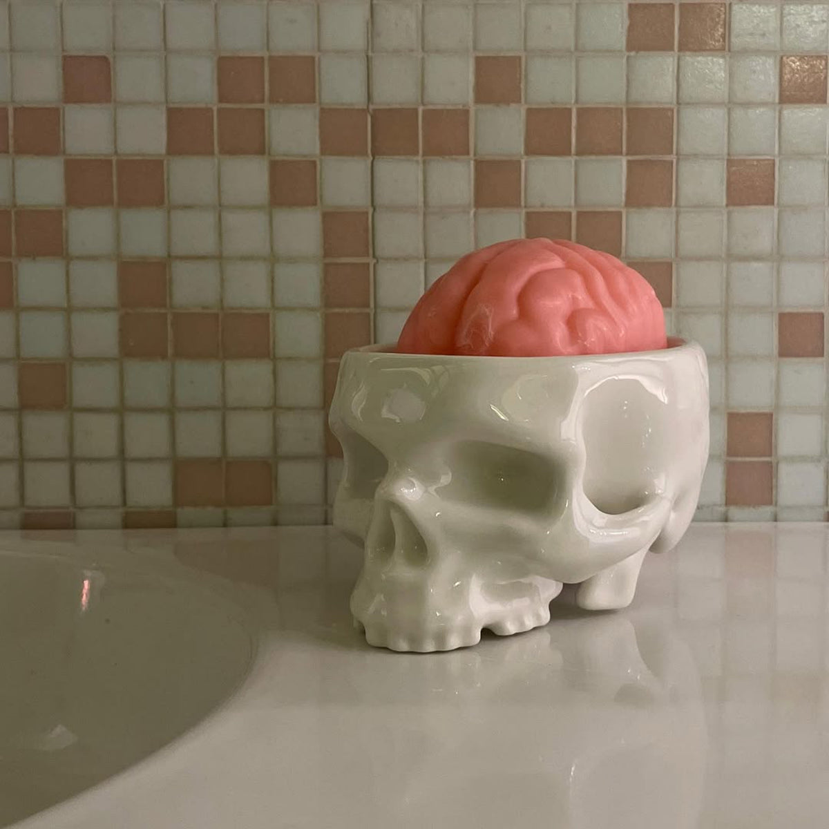 Porte-savon Brain Wash blanc de Propaganda - Seletti-vue 2-The Woods Gallery