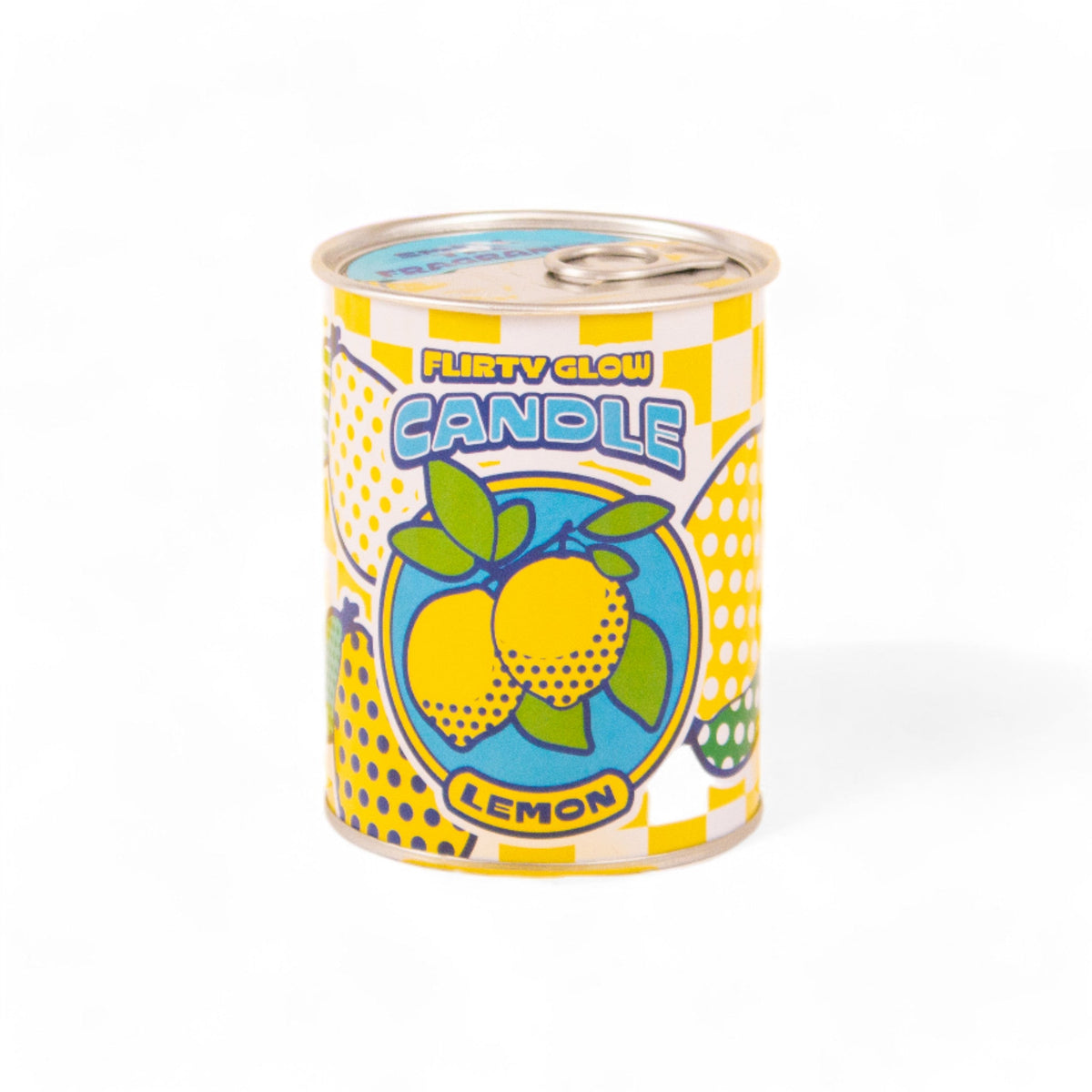 Bougie parfumée Flirty Glow Citron de Selab - Seletti-boîte de fer-blanc imprimée jaune, motif citron-Seletti