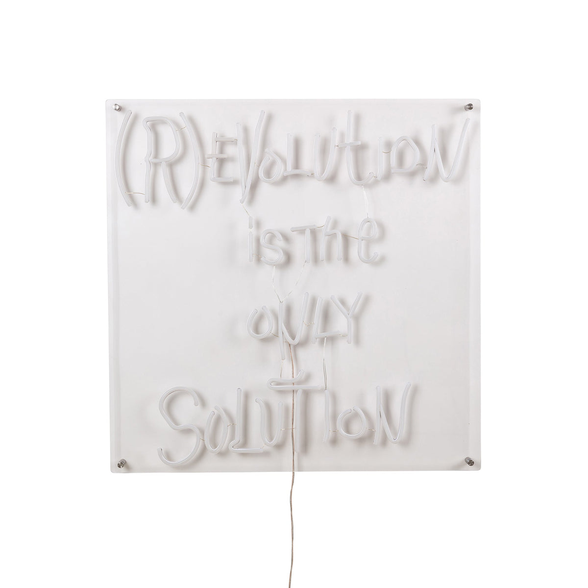 Enseigne LED (R)evolution is the only Solution de Selab - Seletti-vue 1-The Woods Gallery