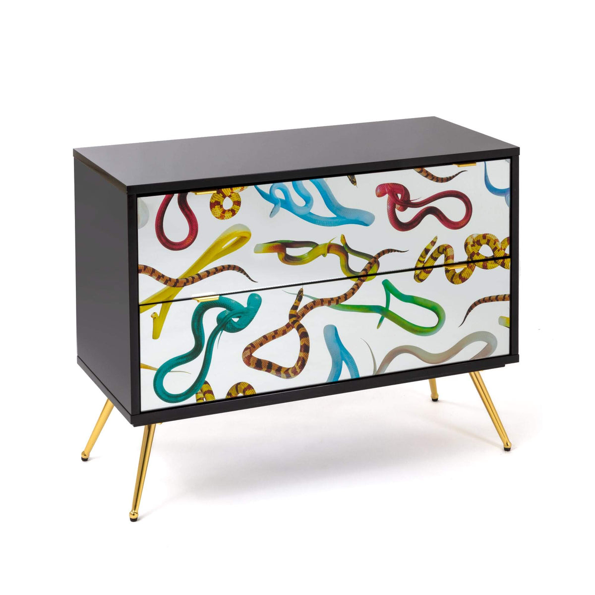 Commode 2 tiroirs Snakes de ToiletPaper - Seletti-vue 2-The Woods Gallery