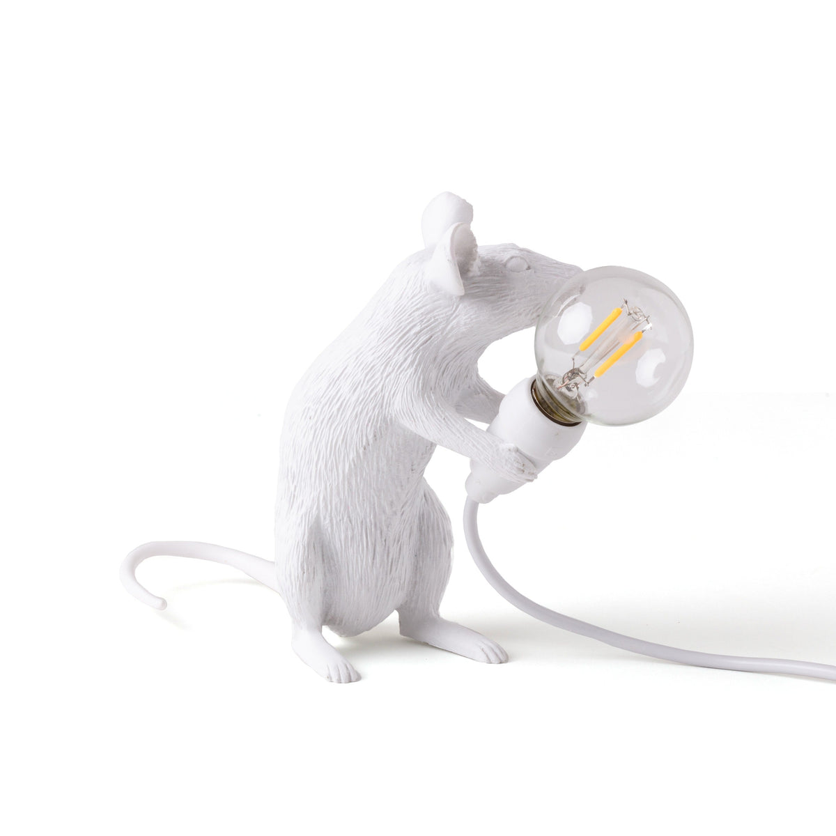 Lampe Mouse Lamp Mac blanche de Marcantonio - Seletti-vue 6-The Woods Gallery