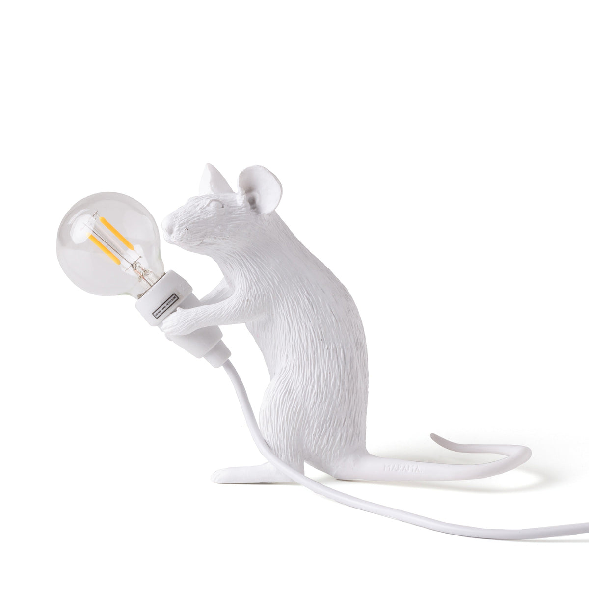 Lampe Mouse Lamp Mac blanche de Marcantonio - Seletti-vue 3-The Woods Gallery