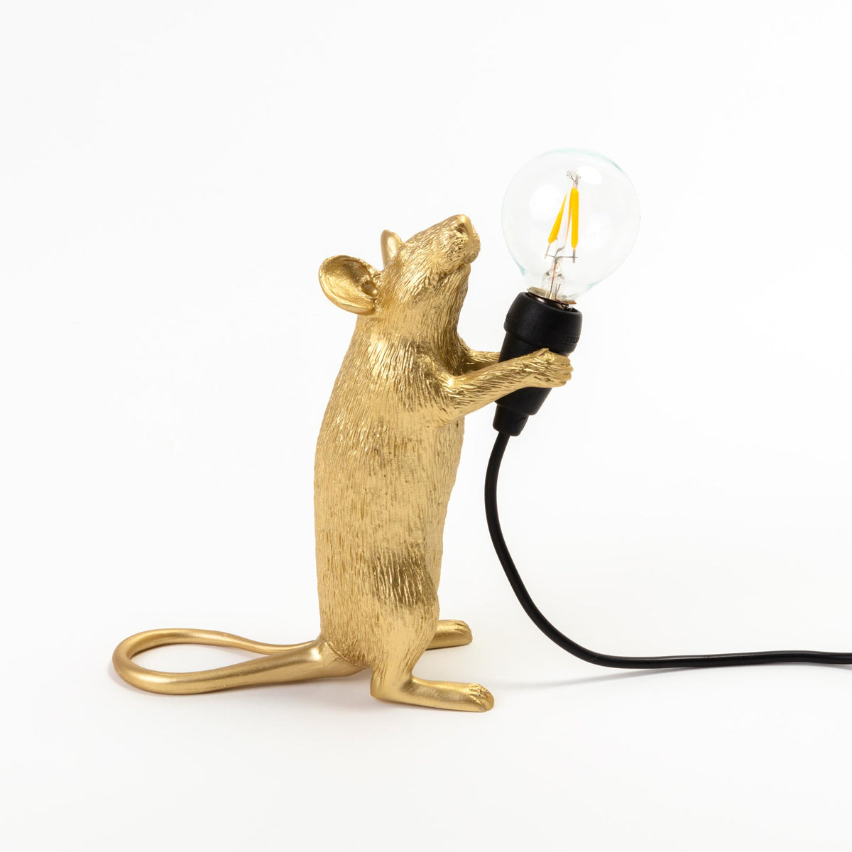 Lampe Mouse Lamp Step dorée de Marcantonio - Seletti-vue 5-The Woods Gallery