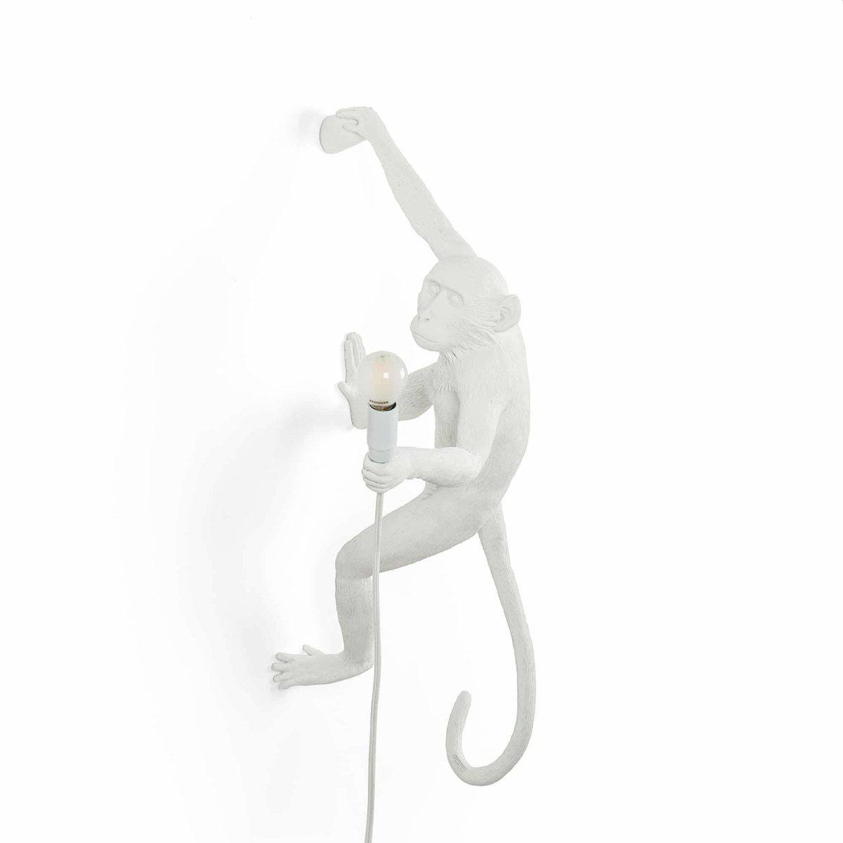 Applique Lampe Singe suspendu à droite OUTDOOR de Marcantonio - Seletti-Noir-The Woods Gallery