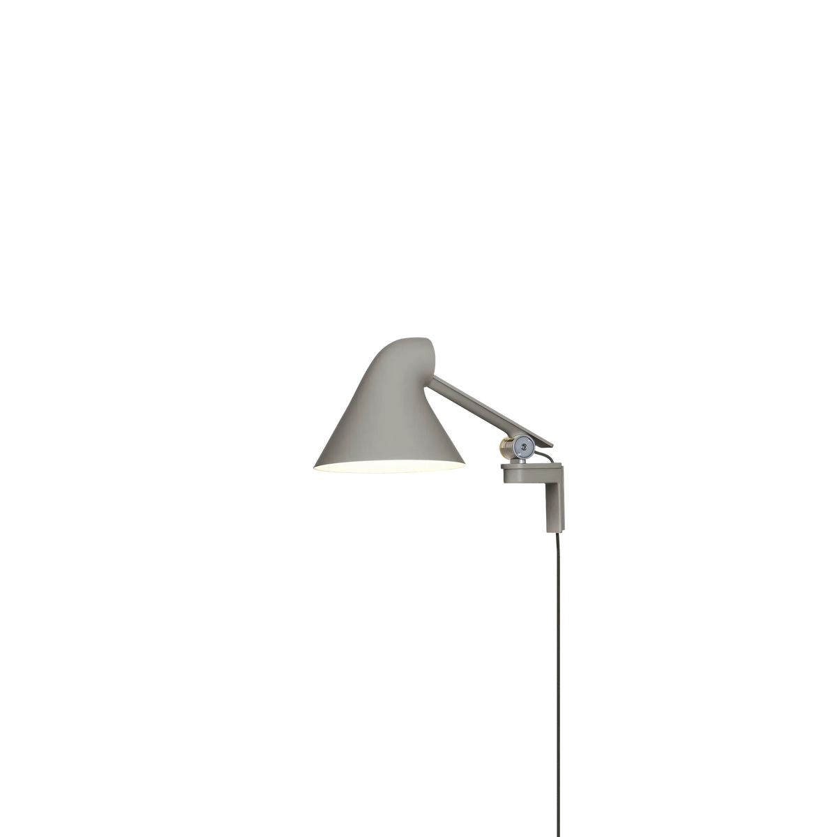 Applique murale NJP - Louis Poulsen-Gris aluminium clair-LED 3000K 10W-Bras long – Wall box sans câble-The Woods Gallery
