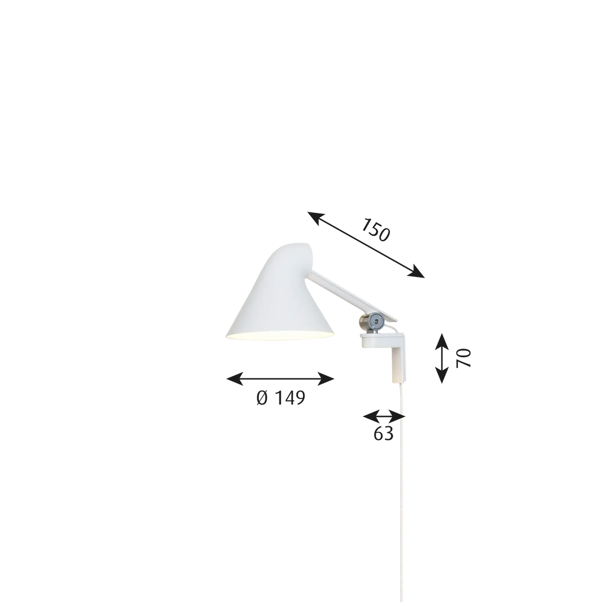 Applique murale NJP - Louis Poulsen-Noir-LED 3000K 10W-Bras long – Wall box sans câble-The Woods Gallery