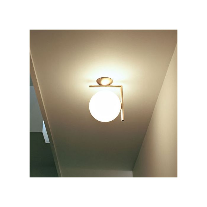 Applique plafonnier IC C/W de Michael Anastassiades - Flos-Chrome-Petit-The Woods Gallery