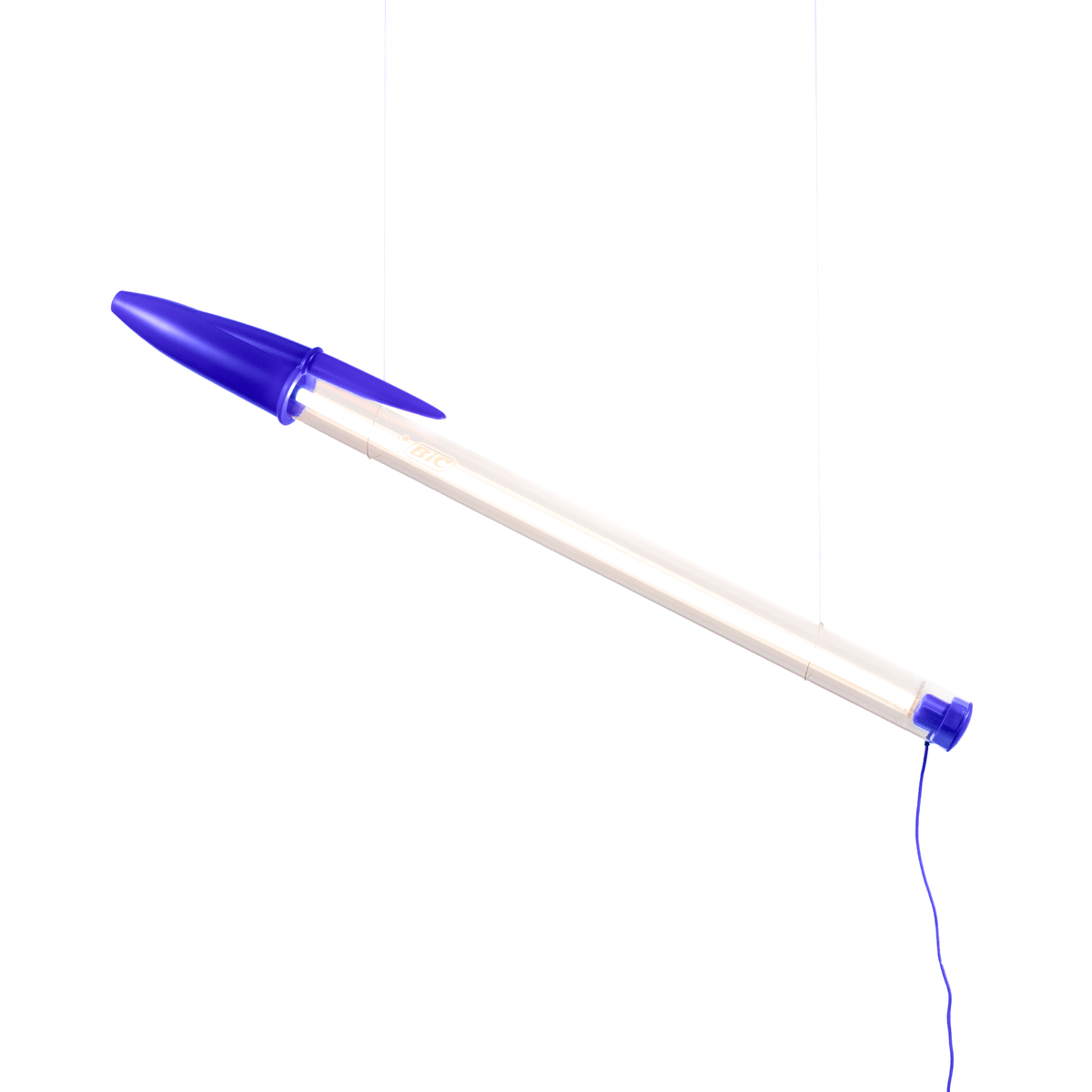 Lampe stylo BIC de Mario Paroli - Seletti-Bleu-The Woods Gallery