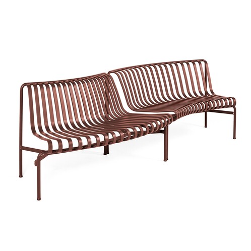 Banc arrondi Palissade Park Dining in/out - Hay-Rouge fer-The Woods Gallery