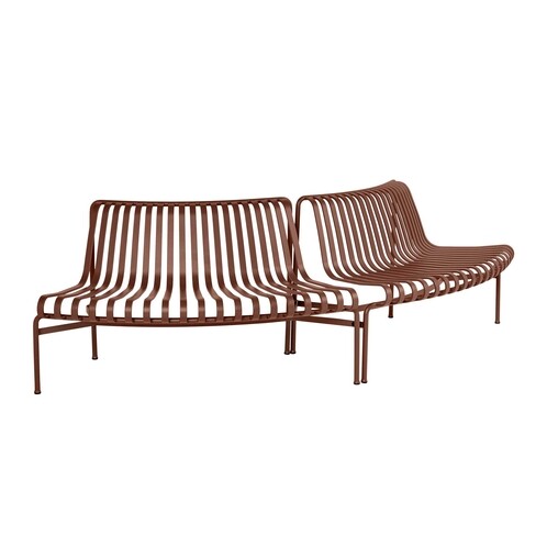 Banc arrondi Palissade Park Dining out/out - Hay-Rouge fer-The Woods Gallery