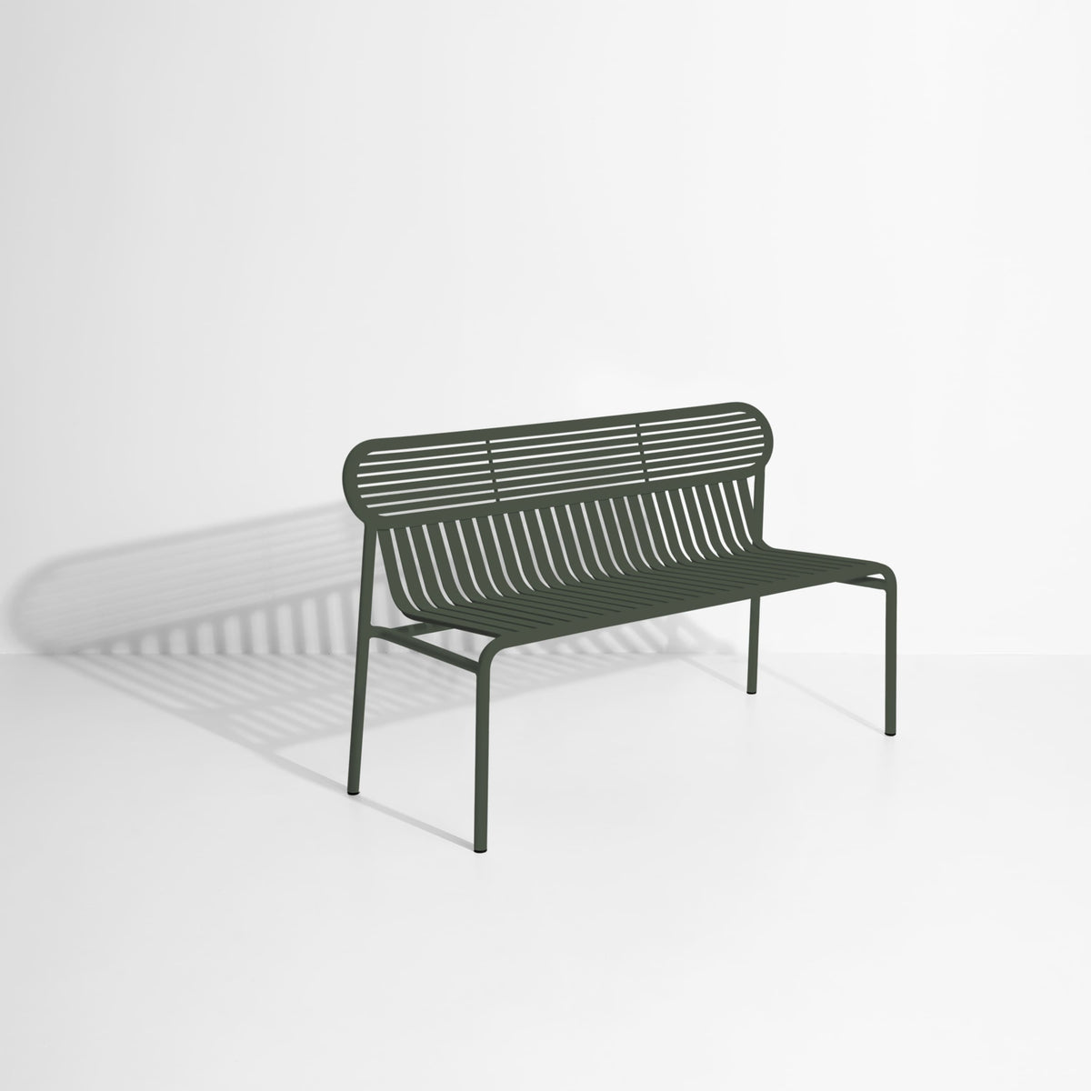 Banc de jardin Week-End de Studio Brichet-Ziegler - Petite Friture-Vert bouteille-The Woods Gallery