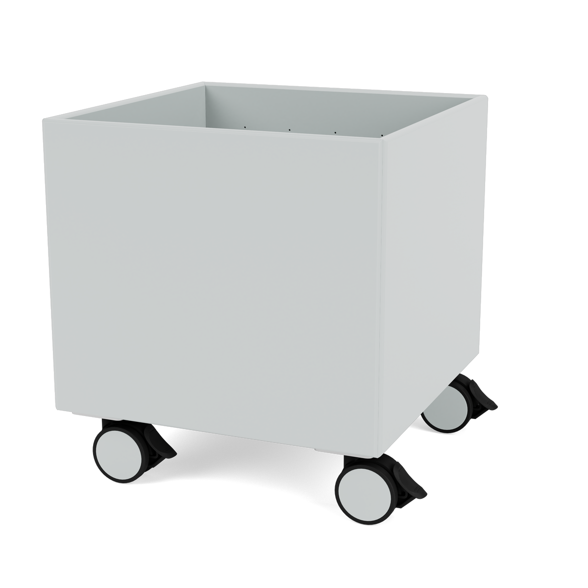 Boite de Rangement Colour Box I – S6161 par Peter J. Lassen, laque 156 Oyster, sur roulettes, packshot Montana
