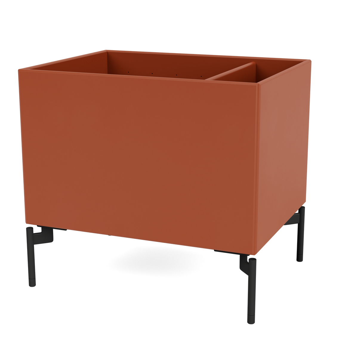 Boîte de rangement Colour Box II S4162 par Peter J. Lassen, laque 162 Hokkaido, sur pieds 12,6 cm Black, packshot Montana
