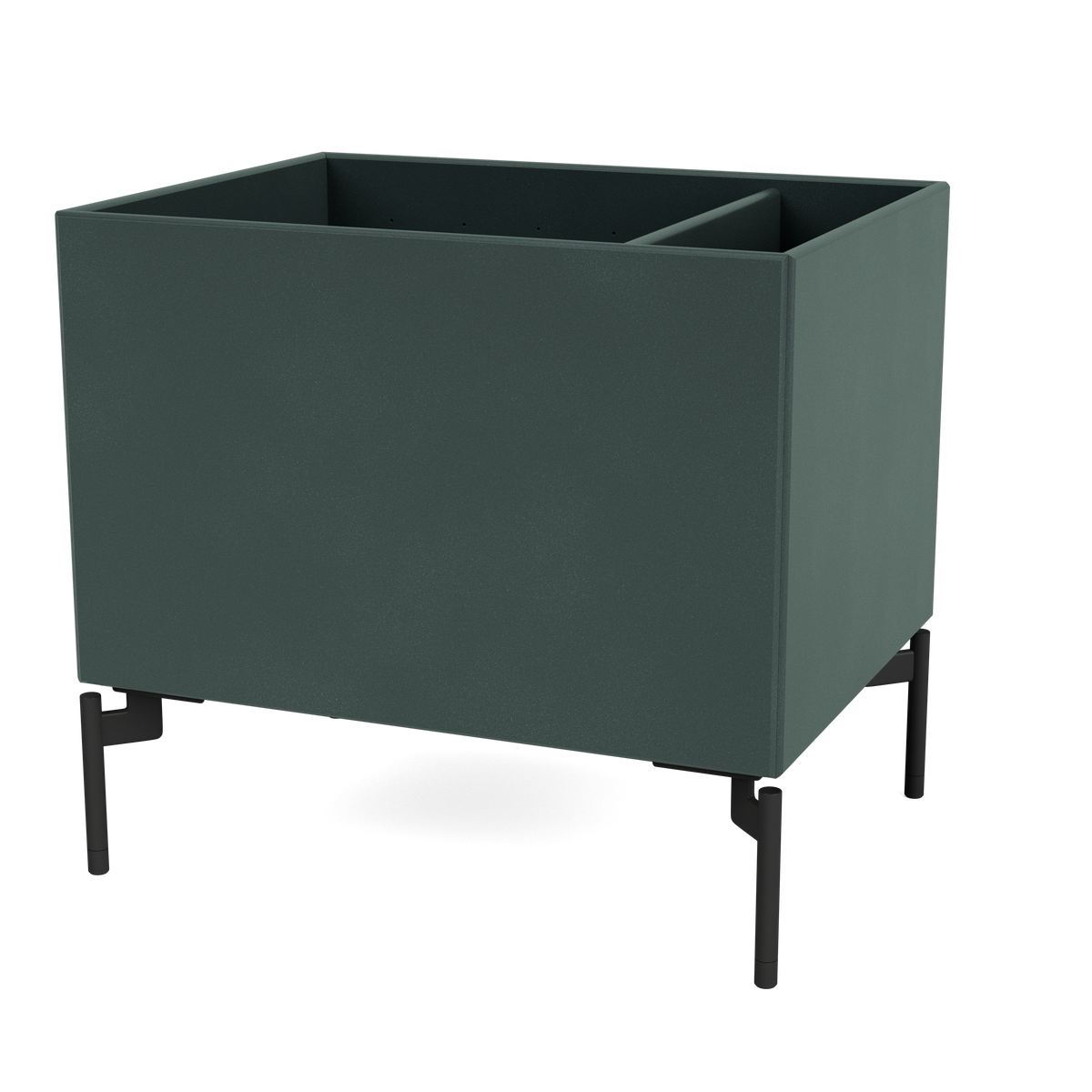 Boîte de rangement Colour Box II S4162 par Peter J. Lassen, laque 163 Black Jade, sur pieds 12,6 cm Black, packshot Montana