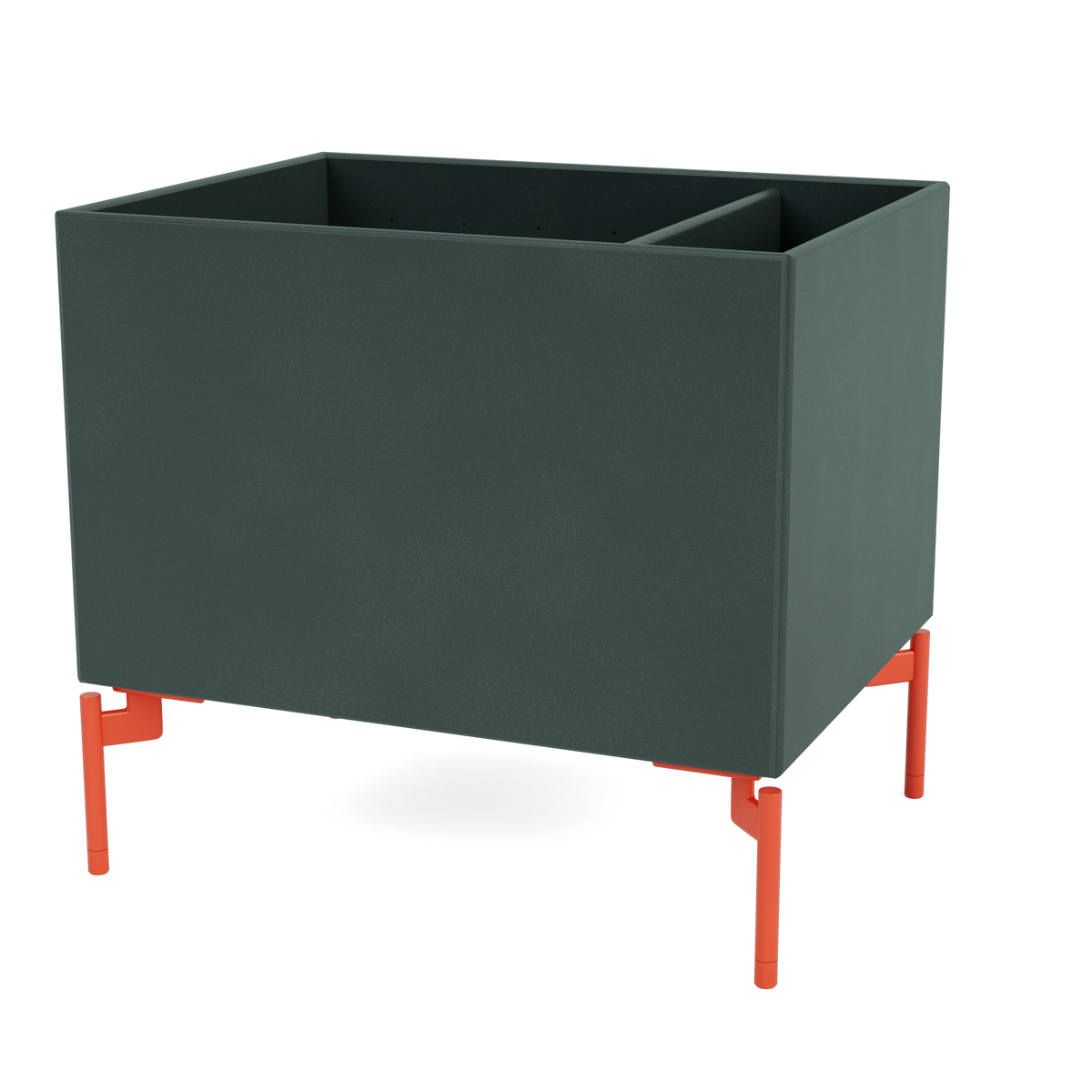 Boîte de rangement Colour Box II S4162 par Peter J. Lassen, laque 163 Black Jade, sur pieds 12,6 cm Rosehip, packshot Montana