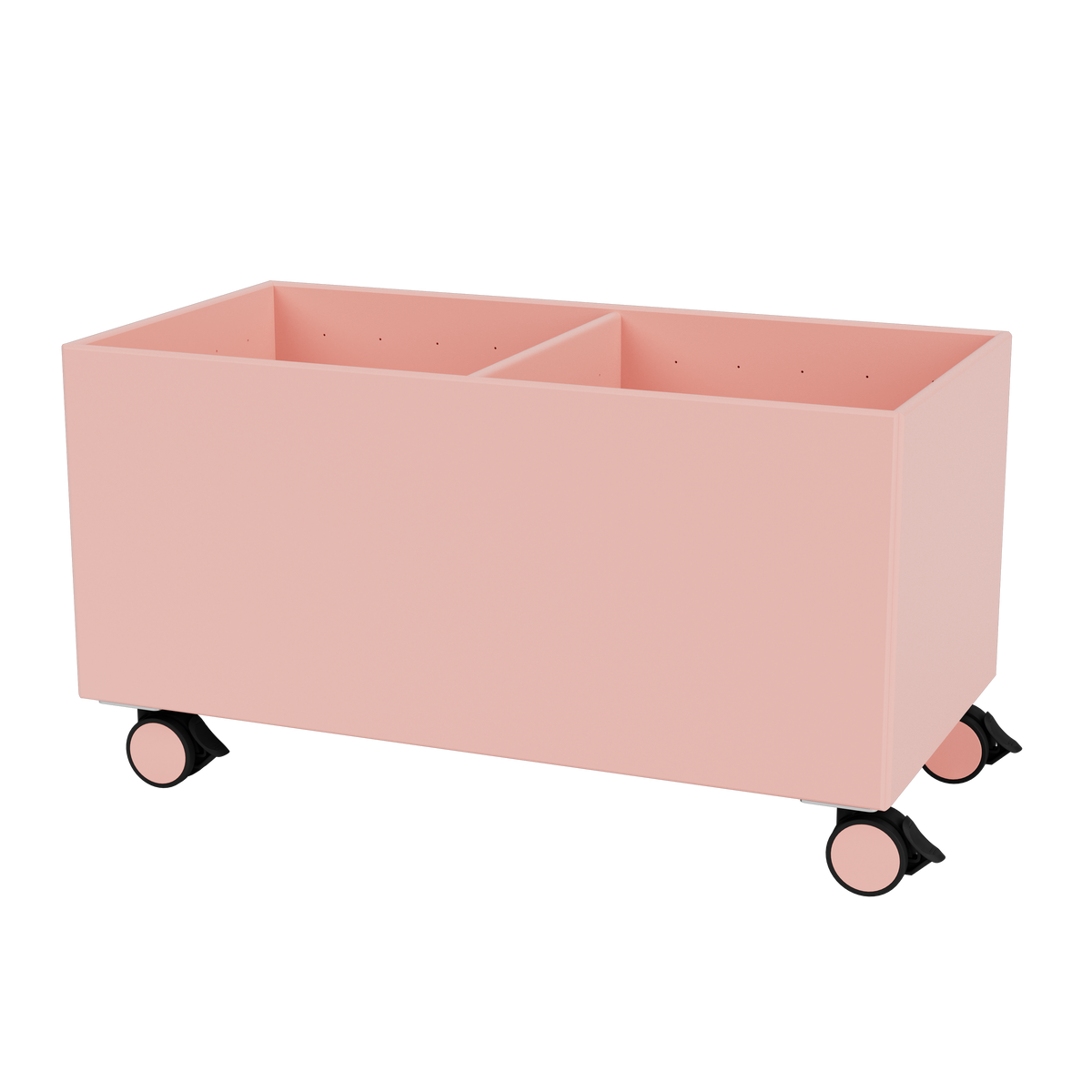 Boîte de rangement Colour Box III S1162 par Peter J. Lassen, laque 167 Ruby, sur roulettes, packshot Montana