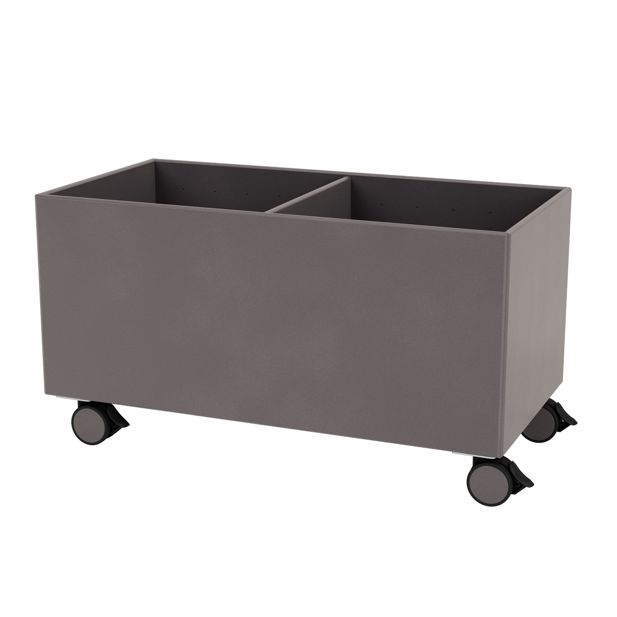 Boîte de rangement Colour Box III S1162 par Peter J. Lassen, laque 35 Coffee, sur roulettes, packshot Montana