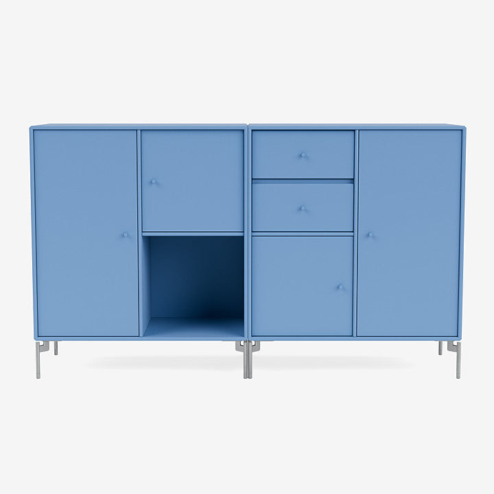 Buffet Couple par Peter J. Lassen - Montana-154 Azure-Pieds h 12.6cm-The Woods Gallery