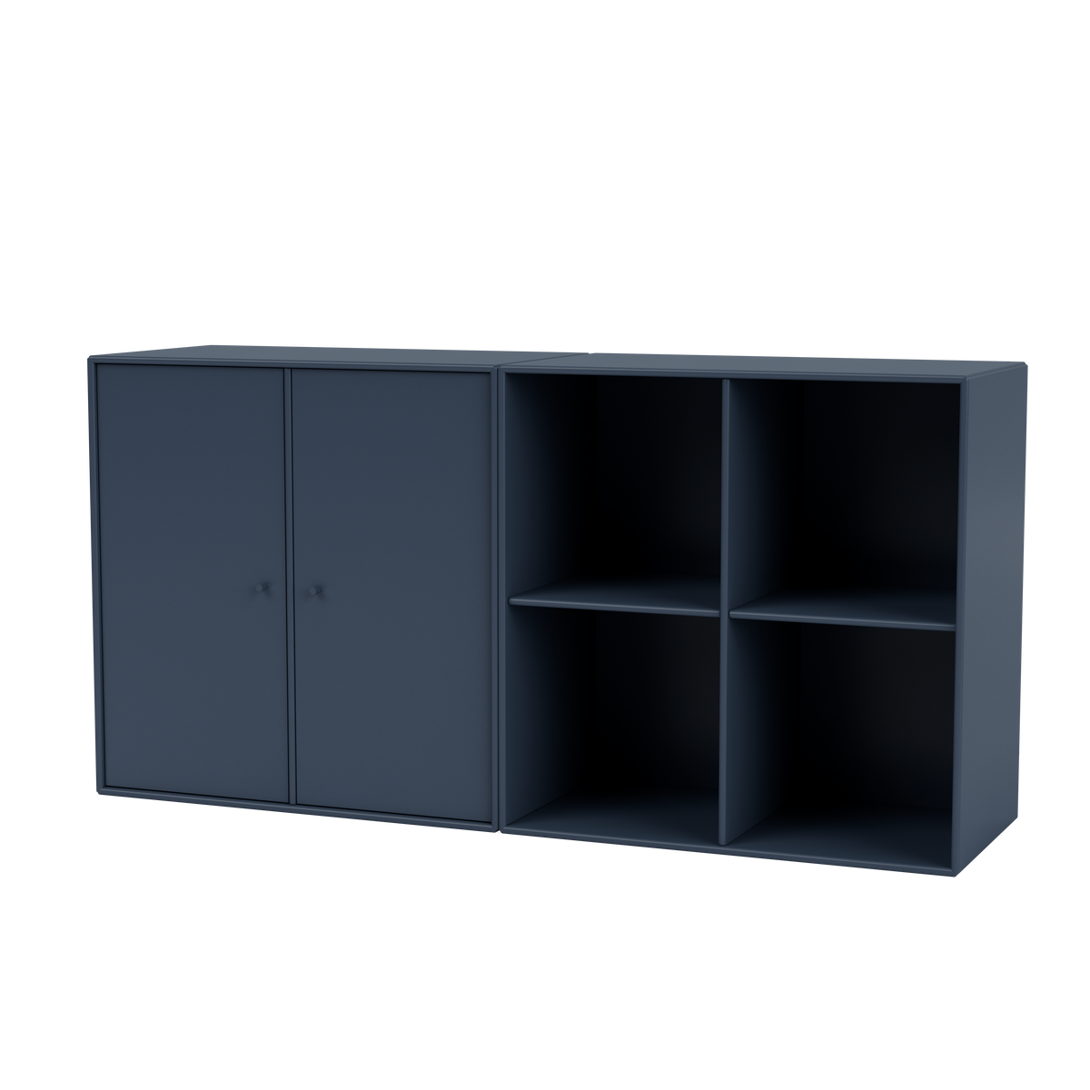 Buffet Pair par Peter J. Lassen, laque 138 Juniper, suspendu au mur, packshot Montana