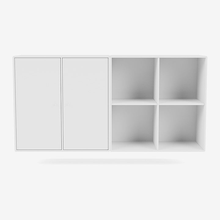 Buffet Pair par Peter J. Lassen - Montana-101 New White-Avec rail de suspension-The Woods Gallery