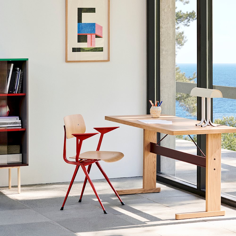 Bureau Passerelle L 140 - Hay-Chêne - Noir-The Woods Gallery
