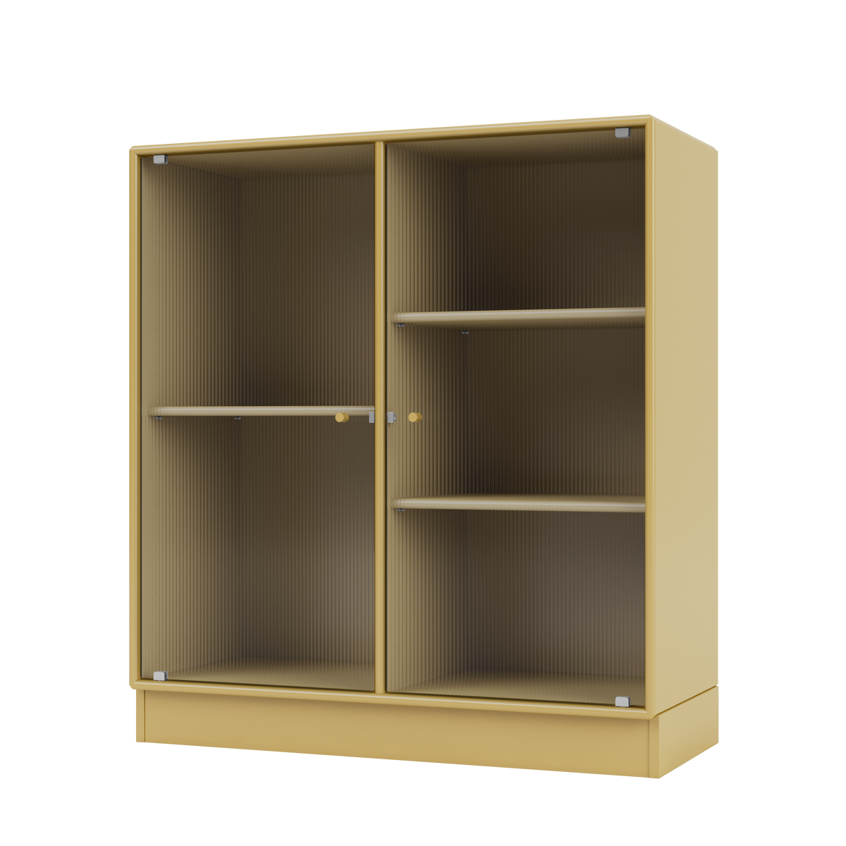 Cabinet Ripple II par Peter J. Lassen, laque 157 Cumin, sur socle de 7 cm, packshot Montana