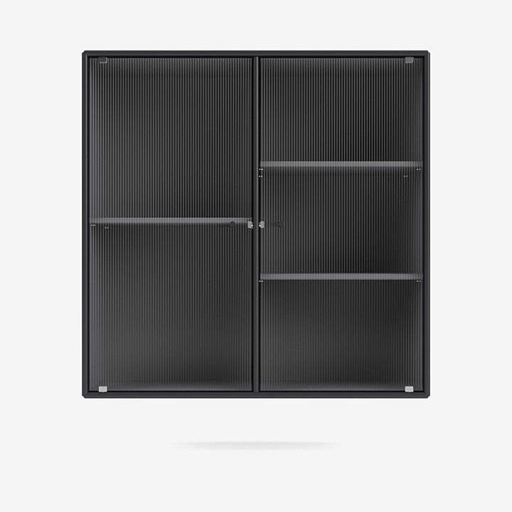 Cabinet Ripple II par Peter J. Lassen - Montana-04 Anthracite-Avec rail de suspension-The Woods Gallery