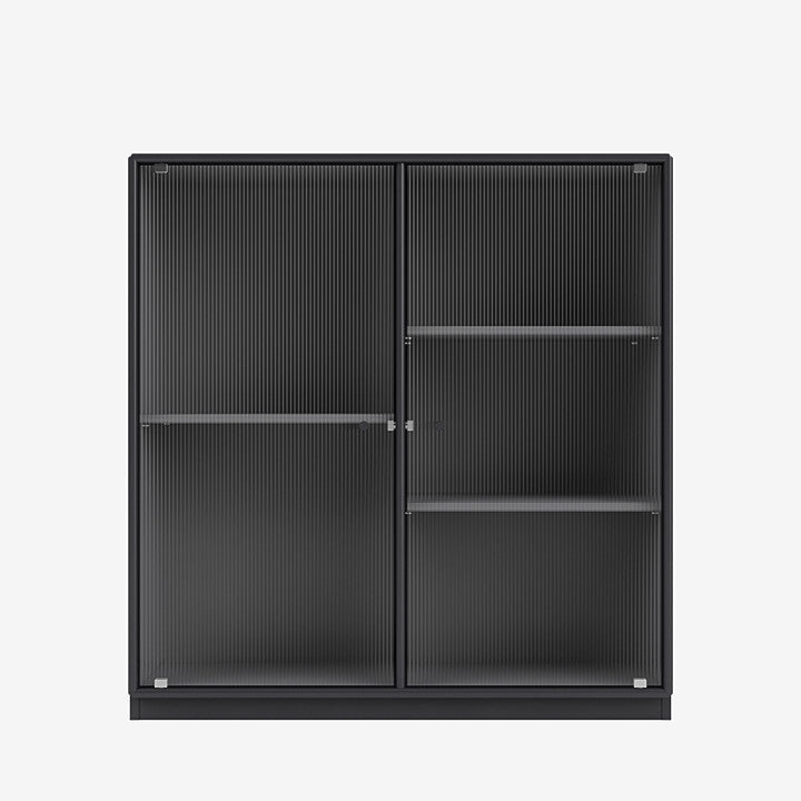 Cabinet Ripple II par Peter J. Lassen - Montana-04 Anthracite-Plinthe h 3cm-The Woods Gallery