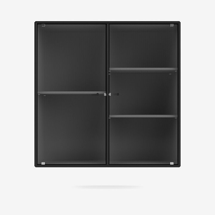 Cabinet Ripple II par Peter J. Lassen - Montana-05 Black-Avec rail de suspension-The Woods Gallery