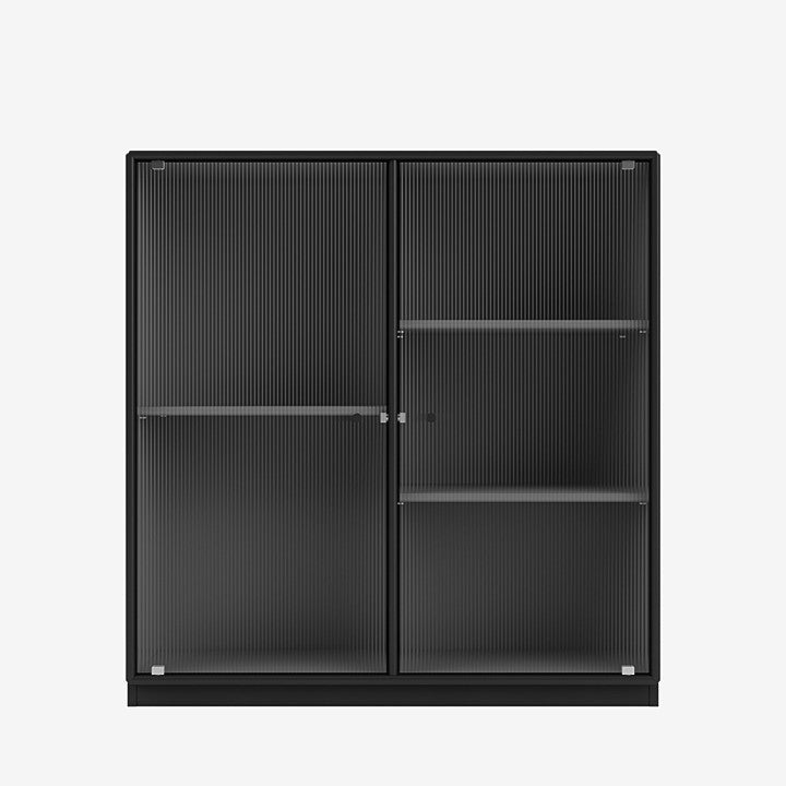 Cabinet Ripple II par Peter J. Lassen - Montana-05 Black-Plinthe h 3cm-The Woods Gallery