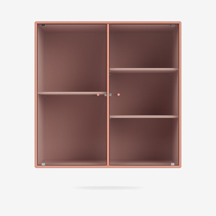 Cabinet Ripple II par Peter J. Lassen - Montana-151 Rhubarb-Avec rail de suspension-The Woods Gallery