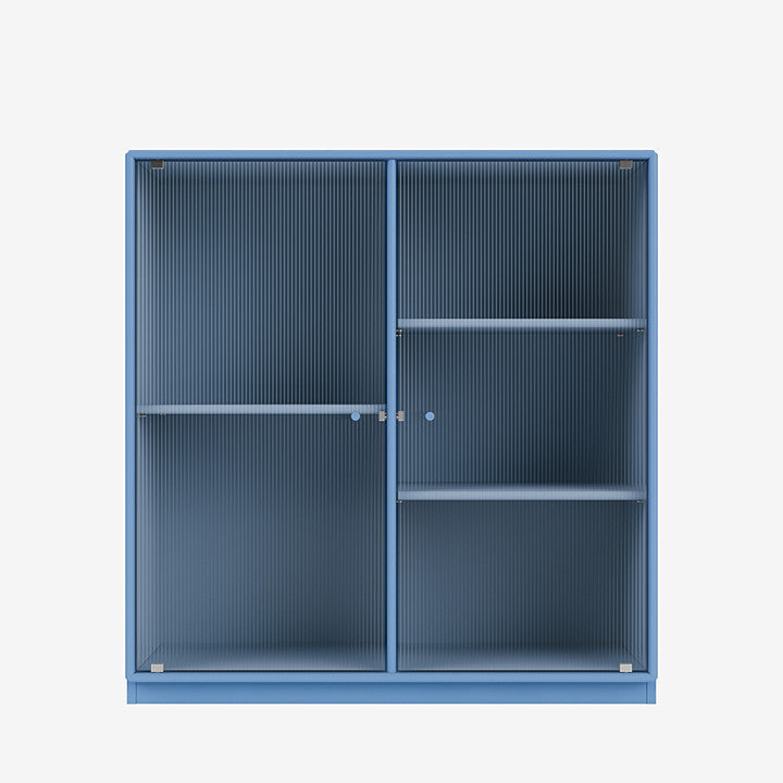 Cabinet Ripple II par Peter J. Lassen - Montana-154 Azure-Plinthe h 3cm-The Woods Gallery