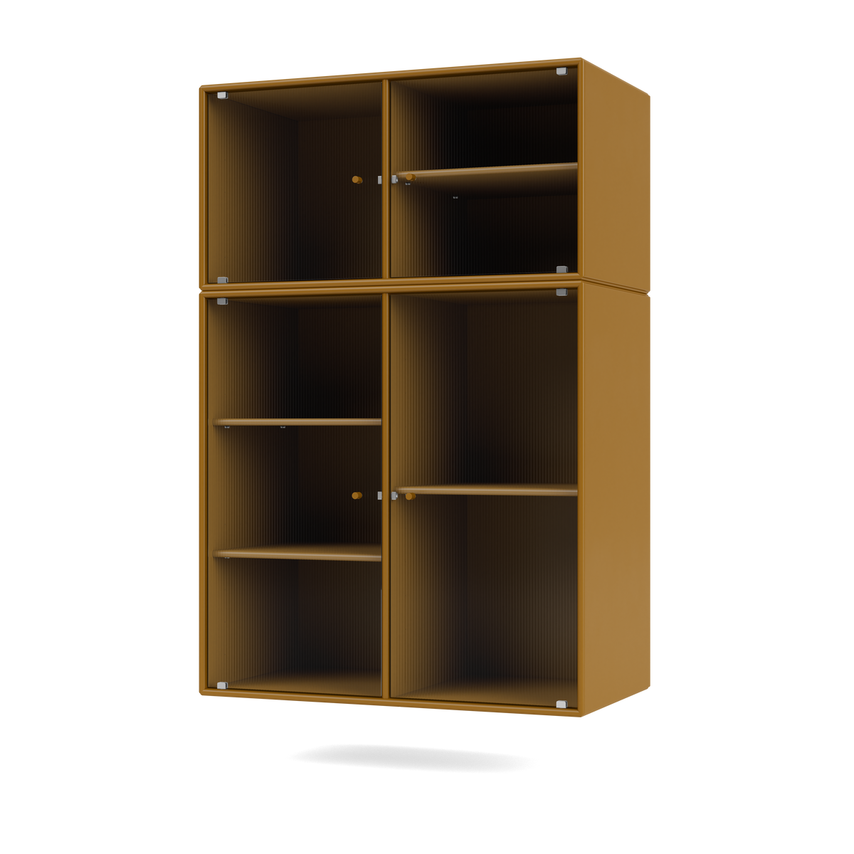 Cabinet Ripple III par Peter J. Lassen, laque 142 Amber, suspendu au mur, packshot Montana