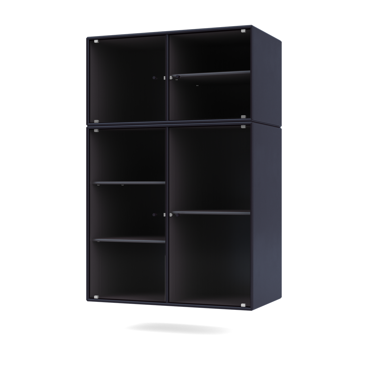 Cabinet Ripple III par Peter J. Lassen, laque 147 Shadow, suspendu au mur, packshot Montana