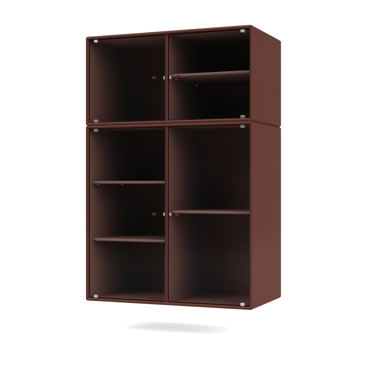 Cabinet Ripple III par Peter J. Lassen, laque 155 Masala, suspendu au mur, packshot Montana