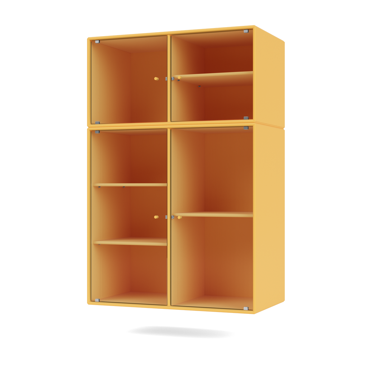 Cabinet Ripple III par Peter J. Lassen, laque 166 Acacia, suspendu au mur, packshot Montana