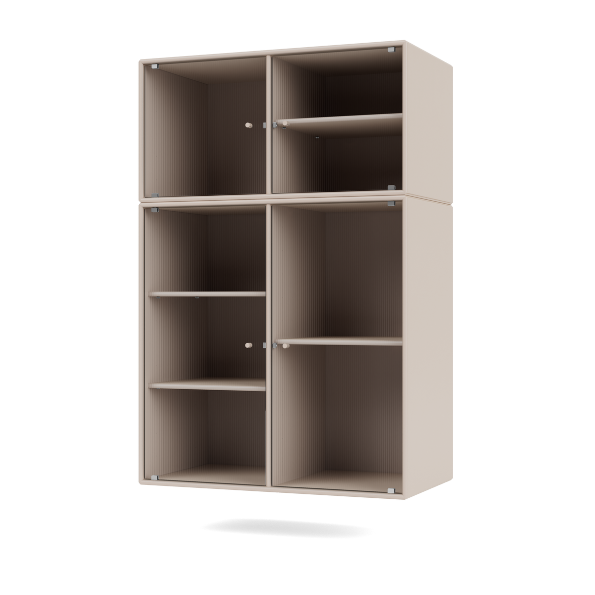 Cabinet Ripple III par Peter J. Lassen, laque 168 Clay, suspendu au mur, packshot Montana