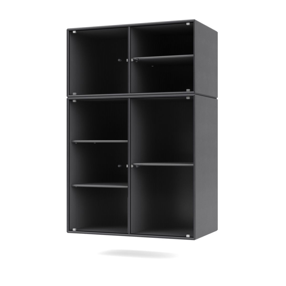 Cabinet Ripple III par Peter J. Lassen, laque 36 Coal, suspendu au mur, packshot Montana