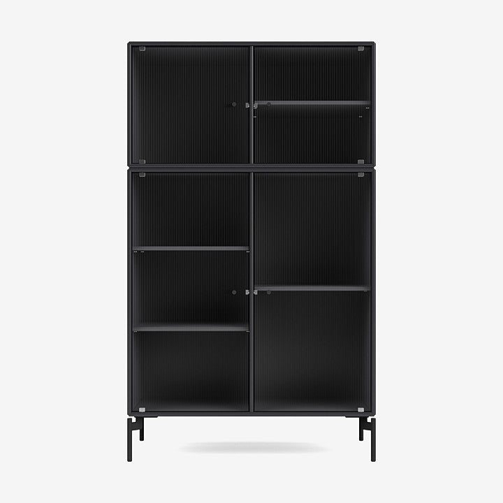 Cabinet Ripple III par Peter J. Lassen - Montana-04 Anthracite-Pieds h 12.6cm-The Woods Gallery