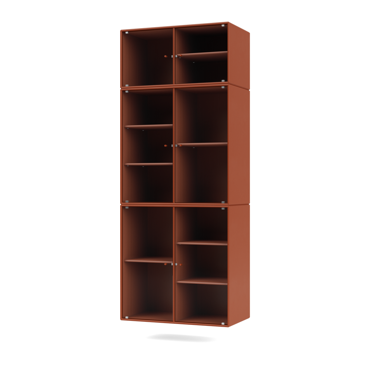 Cabinet Ripple IV par Peter J. Lassen, laque 162 Hokkaido, suspendu au mur, packshot Montana