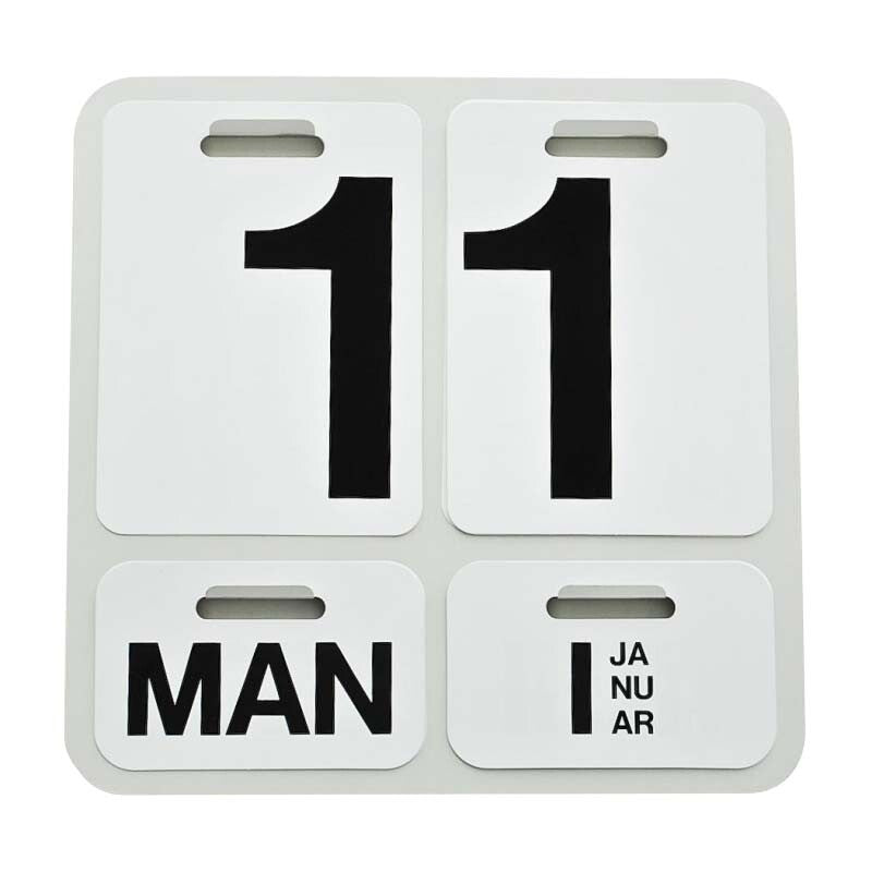 Calendrier Formosa par Enzo Mari - Danese Milano-Noir/Alu-Italien-The Woods Gallery