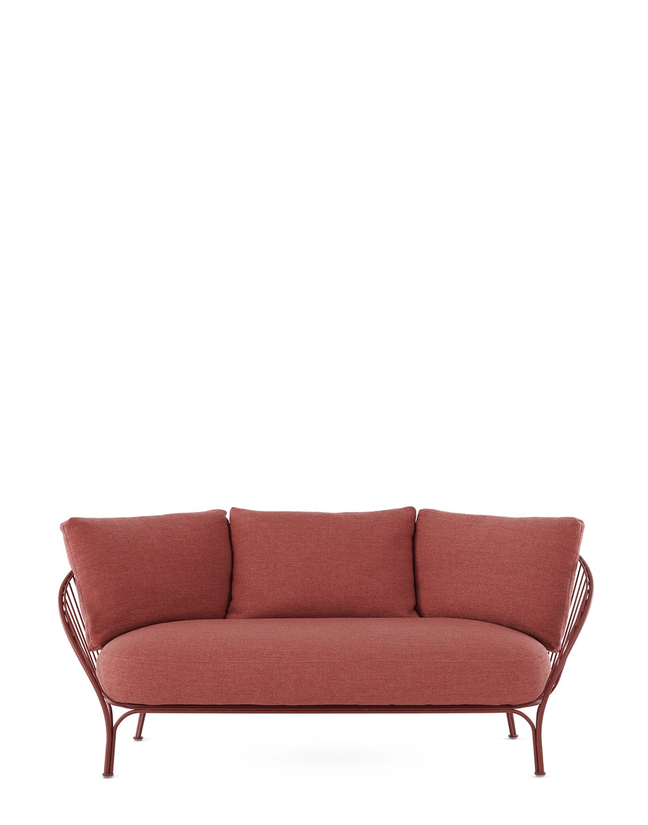 Canapé + Coussins Hiray Sofa - Ludovica + Roberto Palomba - Kartell-Rouge brique-The Woods Gallery