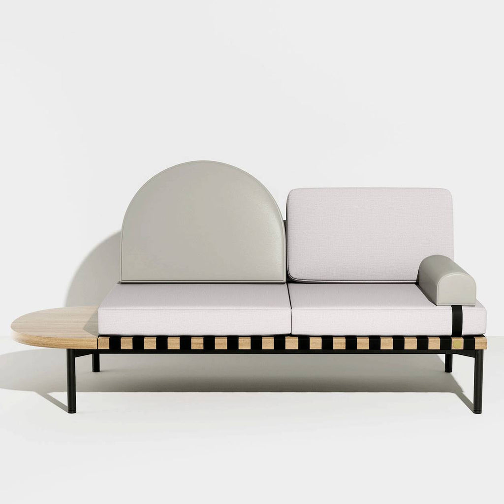 Canapé Daybed Grid de Pool Studio - Petite Friture-Gris-Bleu-The Woods Gallery