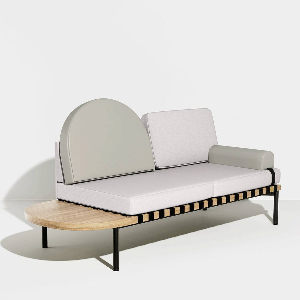 Canapé Daybed Grid de Pool Studio - Petite Friture-Gris-Bleu-The Woods Gallery