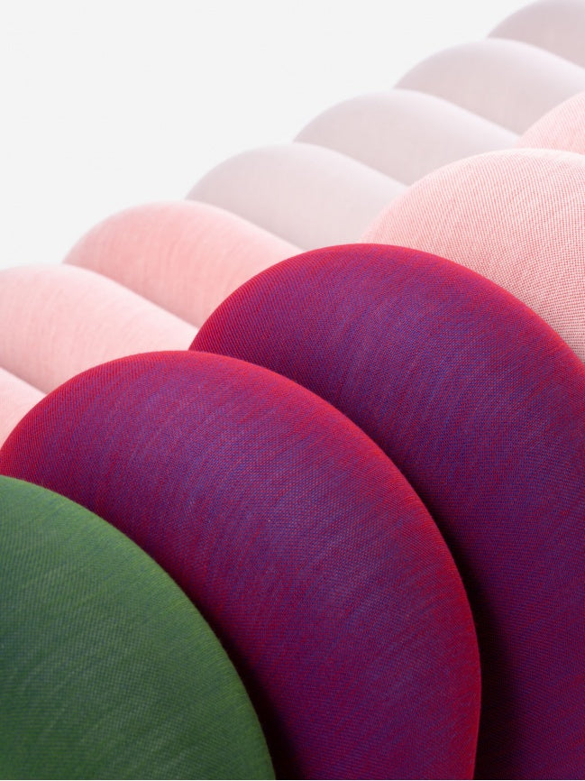 Canapé Extra Bold de Big Game - Moustache-détail des tubes rose, violet et vert-The Woods Gallery