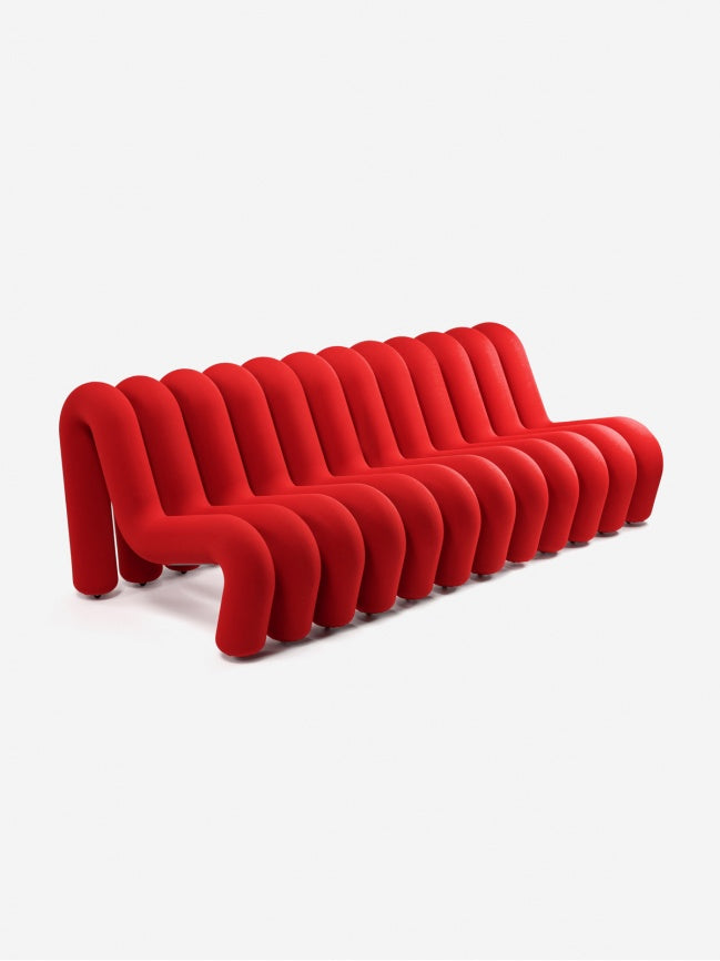 Canapé Extra Bold de Big Game - Moustache-canapé rouge, version longue-The Woods Gallery