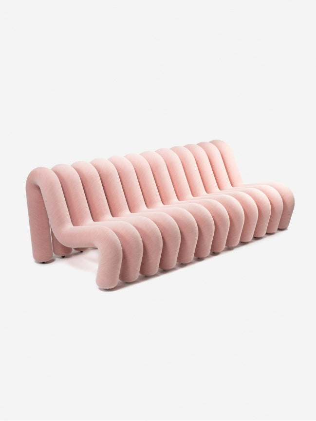 Canapé Extra Bold de Big Game - Moustache-canapé rose pâle, version longue-The Woods Gallery